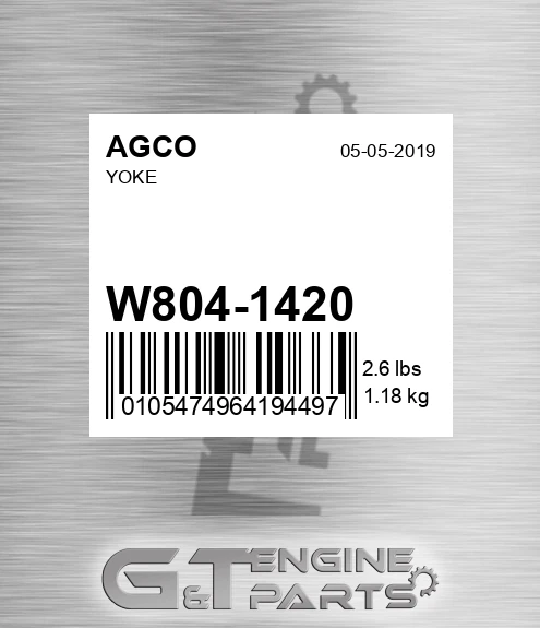 W804-1420 Yoke