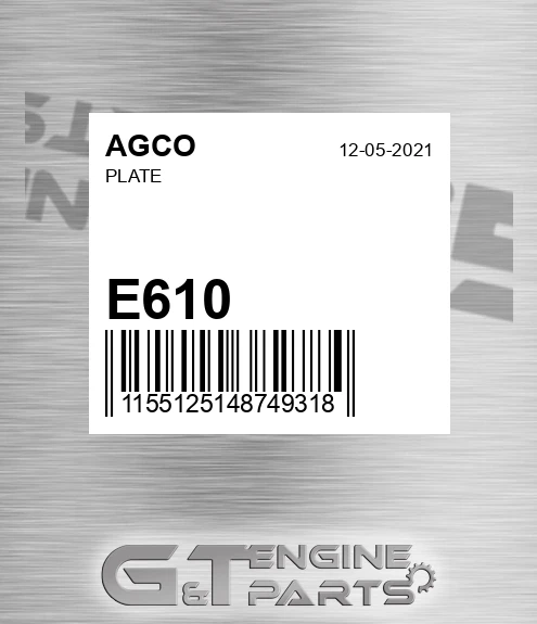 E610 Plate