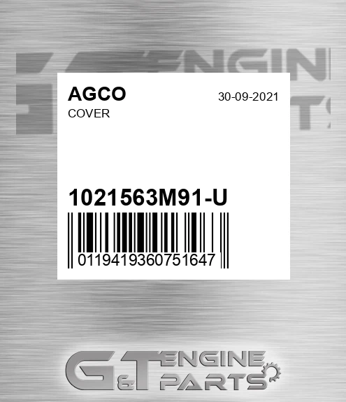 1021563M91-U Cover for AGCO