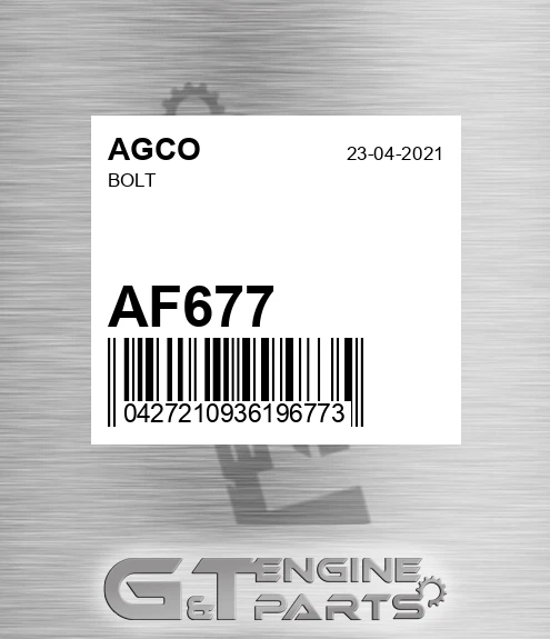 AF677 Bolt