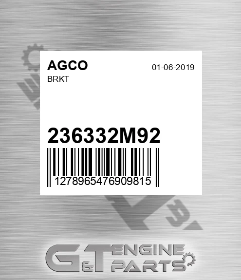236332M92 Brkt for AGCO