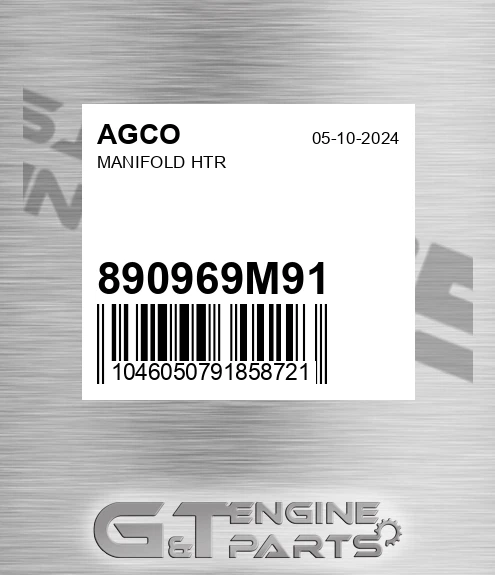 890969M91 Manifold Htr for AGCO