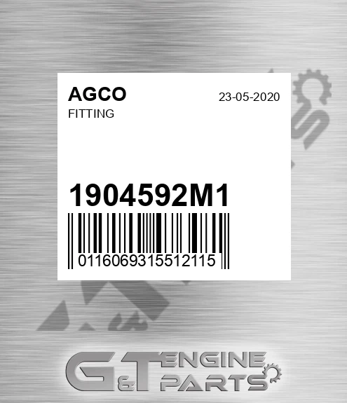 1904592M1 Fitting for AGCO