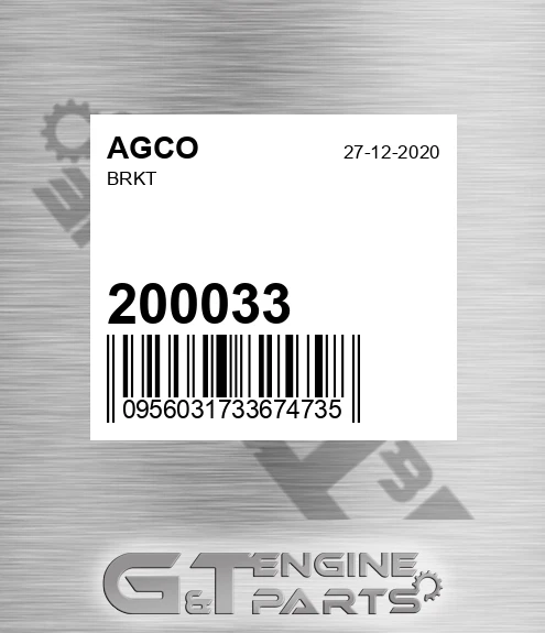 200033 AGCO Brkt