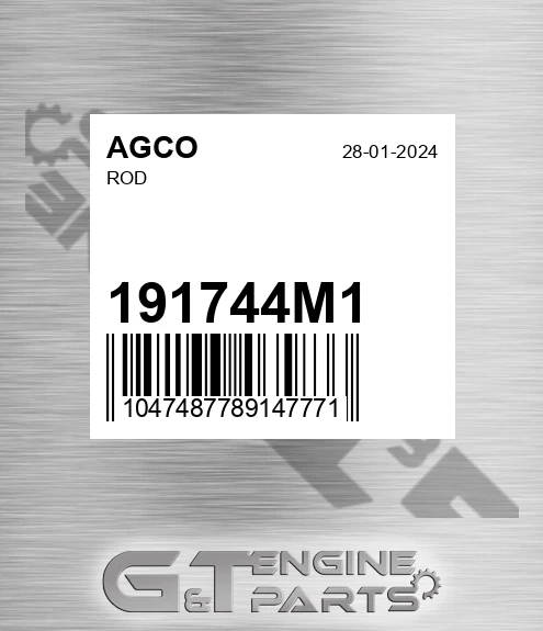 191744M1 Rod for AGCO