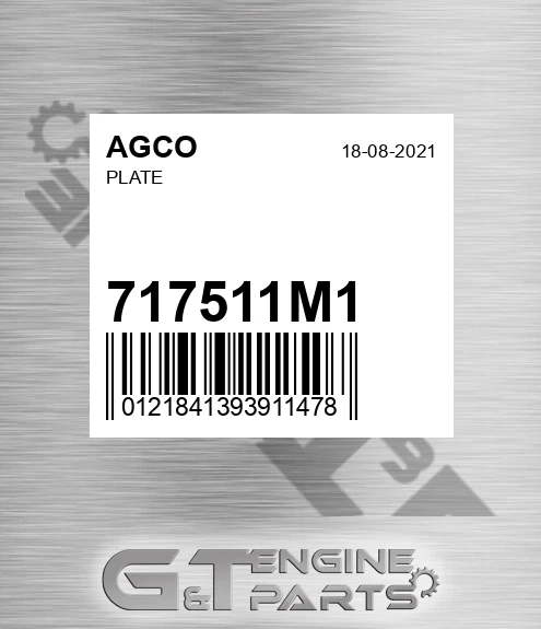 717511M1 Plate for AGCO