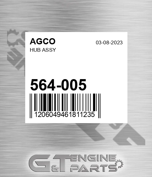 564-005 Hub Assy for AGCO