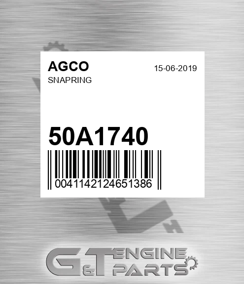 50A1740 Snapring for AGCO