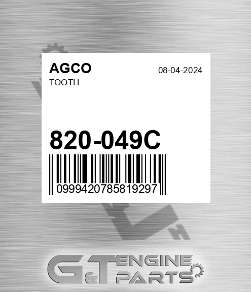 820-049C Tooth for AGCO