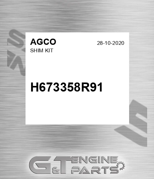 H673358R91 Shim Kit for AGCO