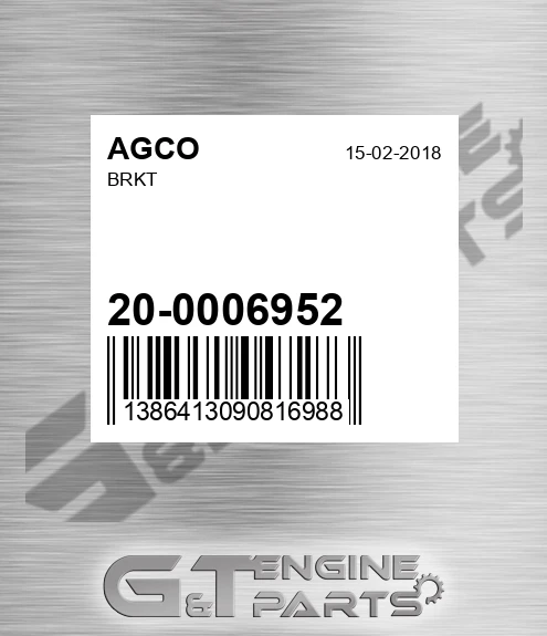 20-0006952 Brkt for AGCO