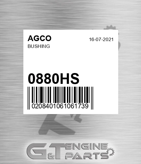 0880HS AGCO Bushing