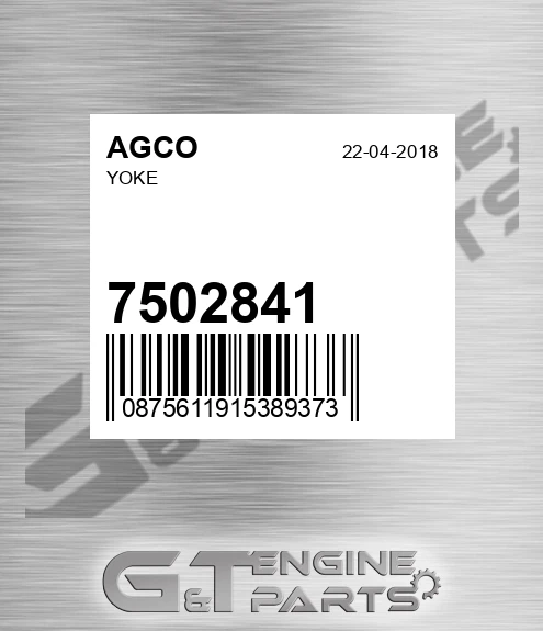 7502841 AGCO Yoke