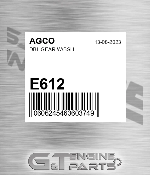 E612 Dbl Gear W/bsh