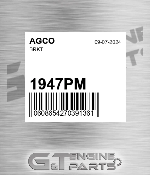 1947PM Brkt for AGCO