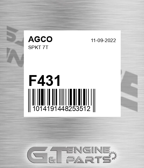 F431 AGCO Spkt 7t