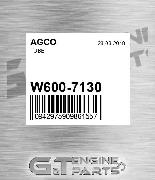 W600-7130 Tube for AGCO