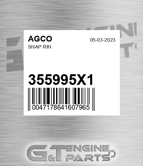 355995X1 Snap Rin for AGCO