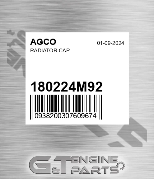 180224M92 AGCO Radiator Cap