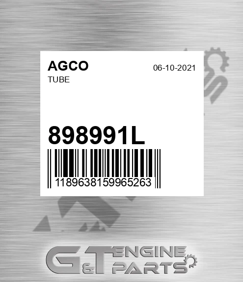898991L Tube for AGCO