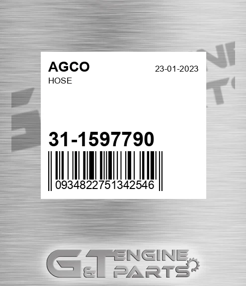 31-1597790 Hose for AGCO