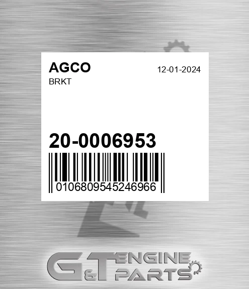 20-0006953 Brkt for AGCO