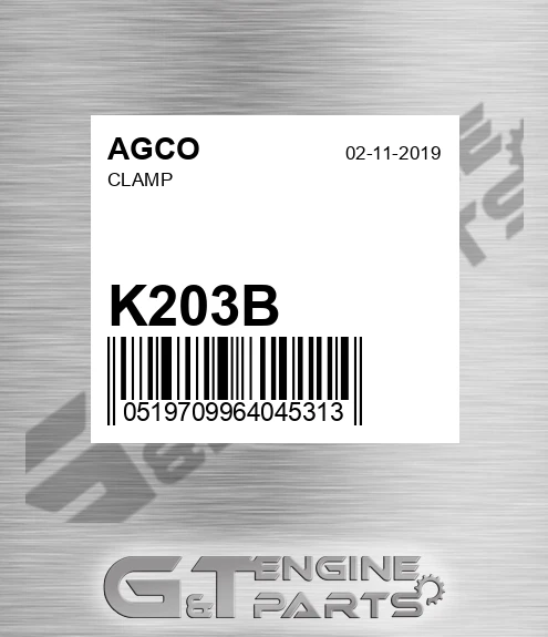 K203B AGCO Clamp