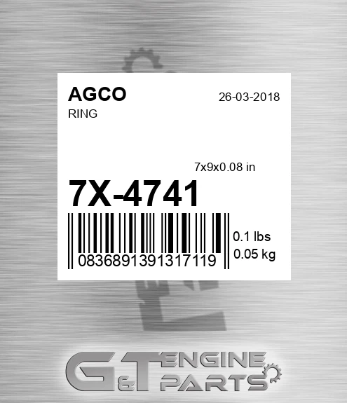 7X-4741 Ring for AGCO