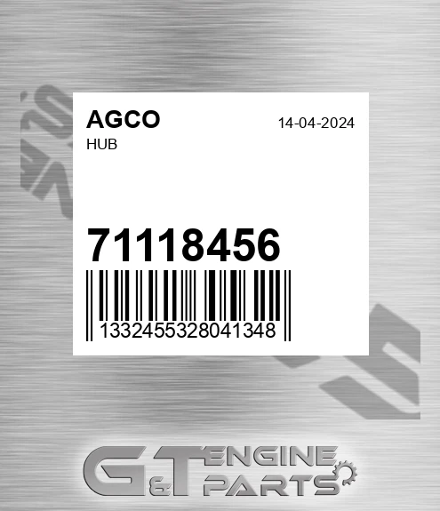 71118456 Hub for AGCO
