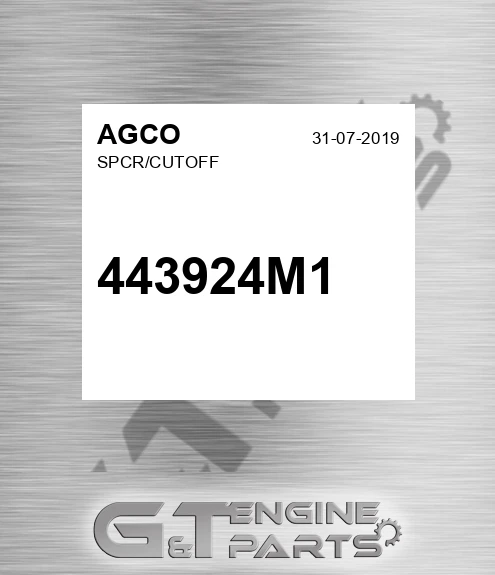 443924M1 Spcr/cutoff for AGCO