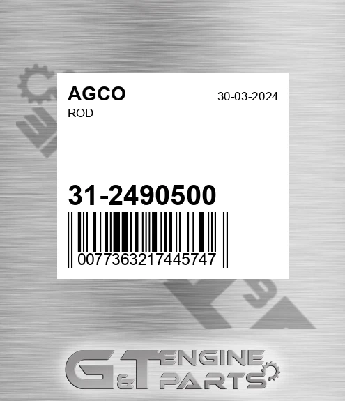 31-2490500 Rod for AGCO