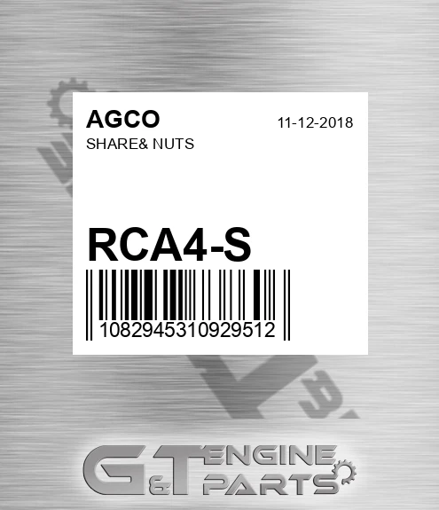 RCA4-S Share& Nuts for AGCO