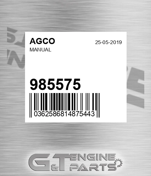 985575 AGCO Manual