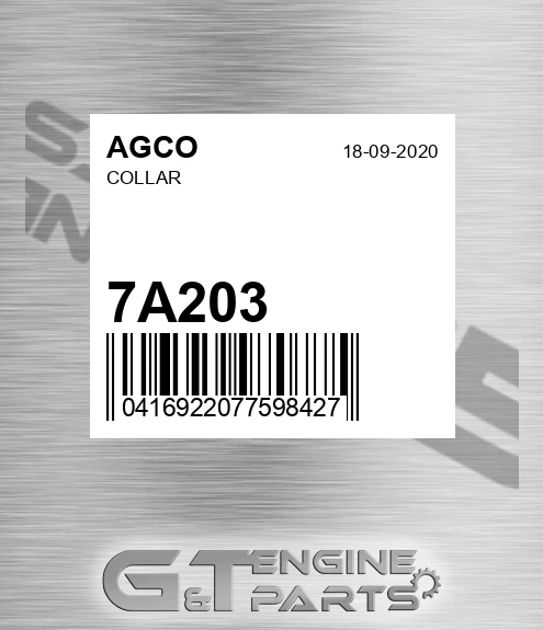 7A203 Collar for AGCO