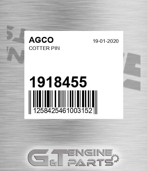 1918455 Cotter Pin for AGCO