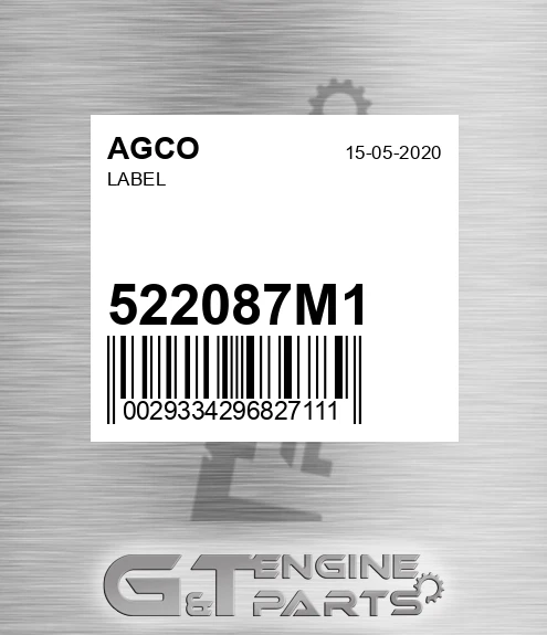 522087M1 AGCO Label