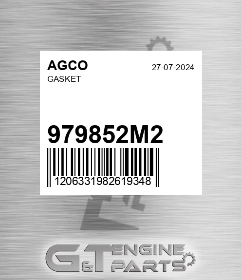979852M2 Gasket for AGCO