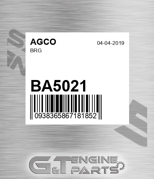 BA5021 AGCO Brg