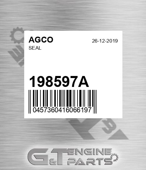 198597A Seal for AGCO