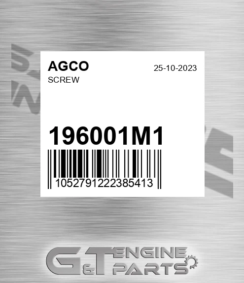 196001M1 Screw for AGCO