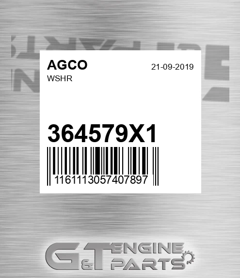 364579X1 Wshr for AGCO