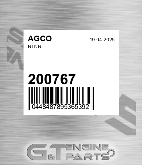 200767 AGCO Rtnr