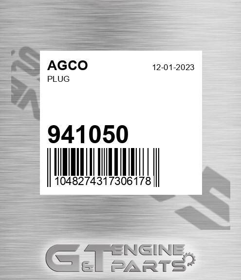 941050 AGCO Plug