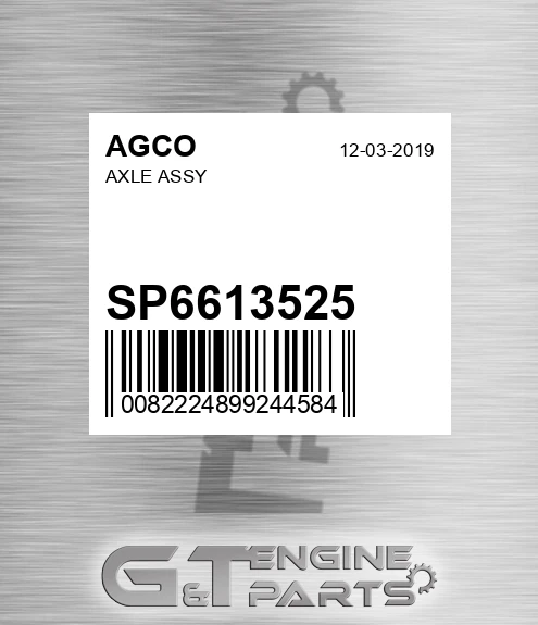 SP6613525 AGCO Axle Assy