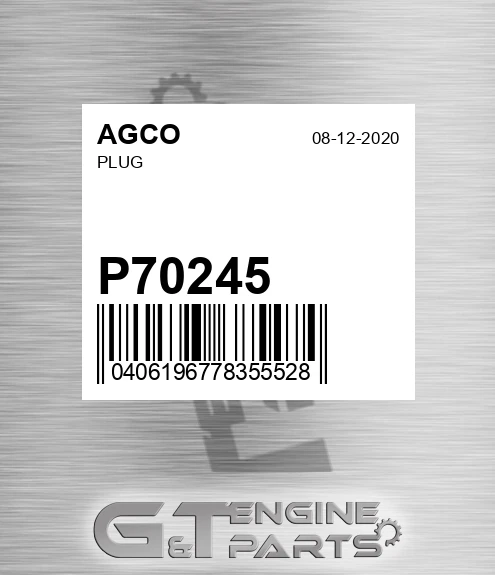 P70245 AGCO Plug
