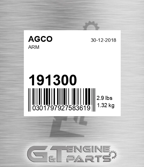 191300 Arm for AGCO