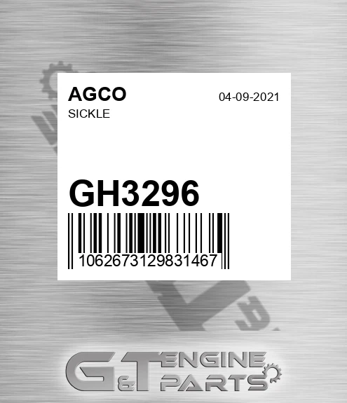 GH3296 AGCO Sickle