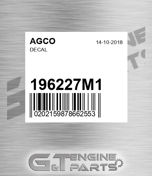 196227M1 Decal for AGCO