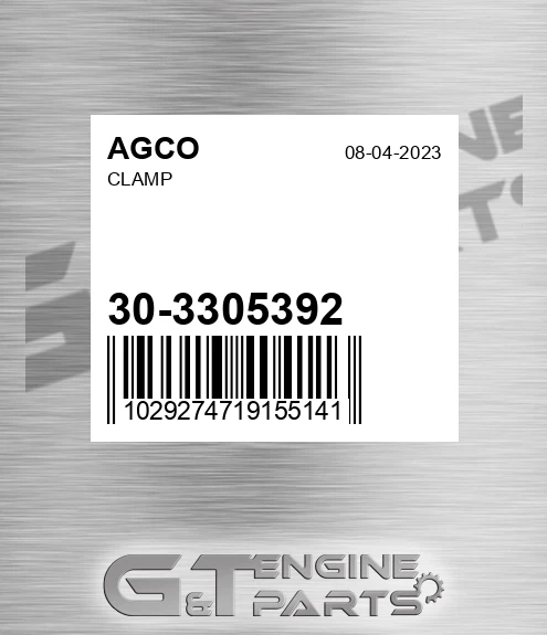 30-3305392 Clamp for AGCO