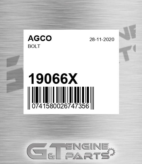 19066X Bolt for AGCO